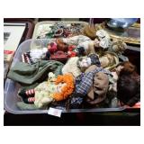 TUB OF MISC DOLLS