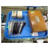 DESK BOX, PERFUME, BALLPOINT PENS