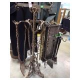 ORNATE CAST FIREPLACE SET