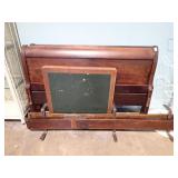 FULL SLEIGH BED FRAME + CARD TABLE