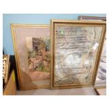 2 FRAMED W/Cs UP TO 22x16