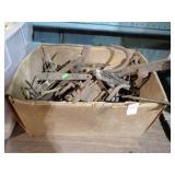 TUB OF VINTAGE HINGES & HARDWARE