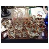 EARLY DAIRY BOTTLES & BIRD GLASSES
