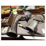 VINTAGE CAR HORNS + KNIFE