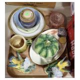 CHINA, ART GLASS, 2 STANGL BIRDS