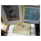 2 DISNEY + PEANUTS ANIMATION CELS