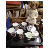 SHIRLEY TEMPLE MUGS & DOLL