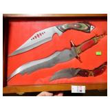 SHADOW BOX W/3 KNIVES
