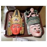 2 SOUTHEAST ASIAN DECORATIVE MASKS