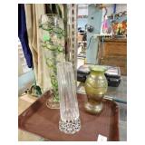 3 ART GLASS VASES