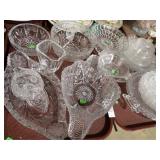 2 TRAYS CUT GLASS