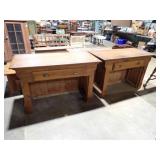 2 EARLY WOODEN DESKS 50x32