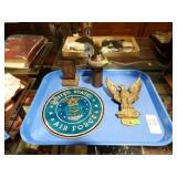 AIR FORCE PLAQUE, DECORATIVE EAGLES, MORE