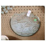 ETCHED GLASS WALL HANGING 13'