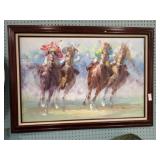 HORSE RACING  0/C SIGNED  29 X 41
