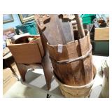 WOOD PCS W/ BUCKETS, SAWS, MORE