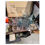 VINTAGE GLASS W/ BOTTLES
