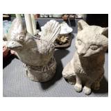 METAL GARDEN CAT & BIRD