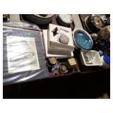 2 TRAYS CHINA, ART, MISC