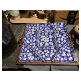 CHINESE ENAMEL MULTI-DISH SNACK TRAY