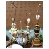 4 FANCY TABLE LAMPS