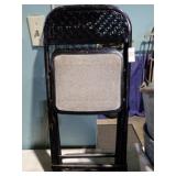 2 VINTAGE CAST FOLDING CHAIRS