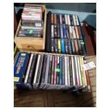 2 TRAYS CDs & CASSETTES