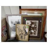 FRAMED PHOTOS W/ HORSE RACING & MORE