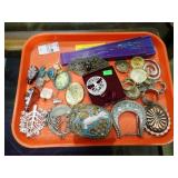 FAN, BUCKLE, SCARF PINS, PENDANTS, MORE