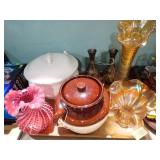 ART GLASS, BEAN POT, MORE