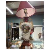 PAINTED FRENCH DESK LAMP 22'