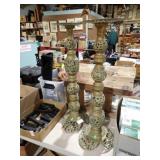 2 ORNATE BRASS CANDLE STANDS 30'