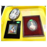 3 SMALL PORTRAITS, 2 PAULINE BONAPARTE