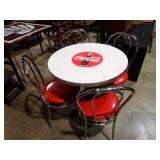 COCA-COLA BISTRO TABLE W/ 4 CHAIRS