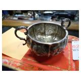SMALL SILVER & COIN BOWL