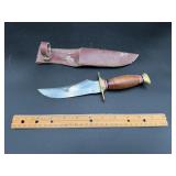 Pakistan Made Fixed Blade Hunting Knife w/ Sheath