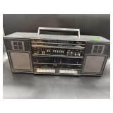 Mitsubishi TX-67 Dual Cassette AM/FM Boombox...