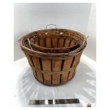 VINTAGE WOODEN BUSHEL BASKETS