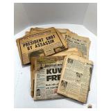 LOT OF VINTAGE NEWSPAPERS