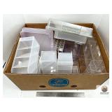 BOX LOT OF ASSORTED PLASTIC ORGANIZERS