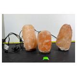 Himalayan Salt Lamps ï¿½ Lot of 3, 2 Wired, 1 As-Is