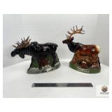 MOOSE AND ELK WHISKEY DECANTERS