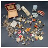 Jewelry Junk Drawer Lot Charms Chains Earrings...