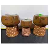 Opalhouse Face Planters ï¿½ Stoneware, Brown w/...