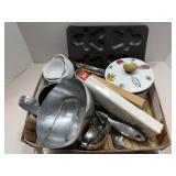 Vintage Kitchenware Lot. Includes enamel...