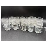 Glass Coca-Cola Tumblers with Metal Holders,...