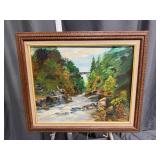 Oil Painting ï¿½Autumn Creek Beneath the Bridgeï¿½...