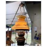 VINTAGE HANGING HURRICANE LAMP
