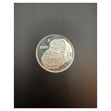 Holiday Silver Round 2009 Santa Design .999