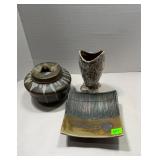 Studio Pottery Lot Signed USA. Includes lidded...